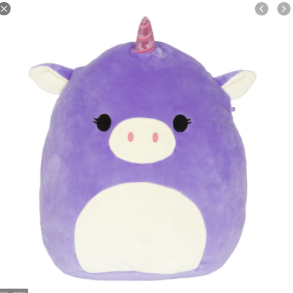 unicorn plush pillow and fluffy terquoise pillow